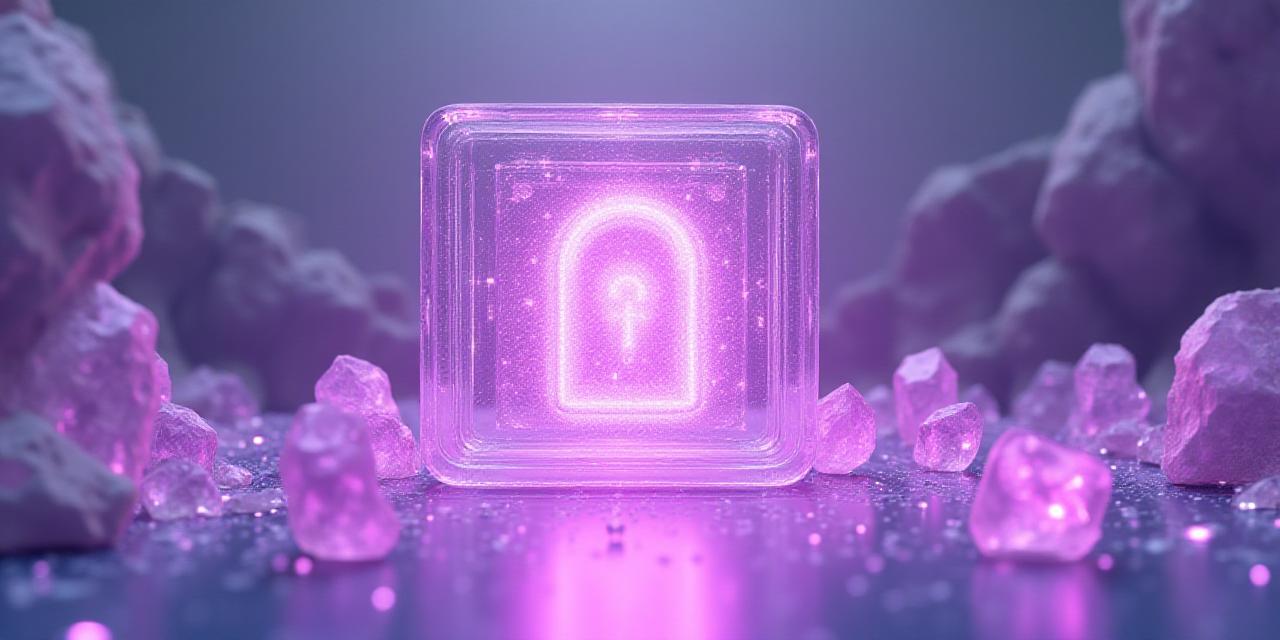 Abstract representation of data security and mineral protection