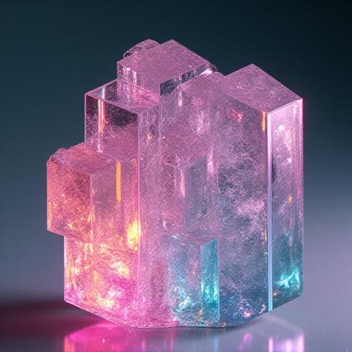 Iridescent Bismuth Hopper crystalline structure